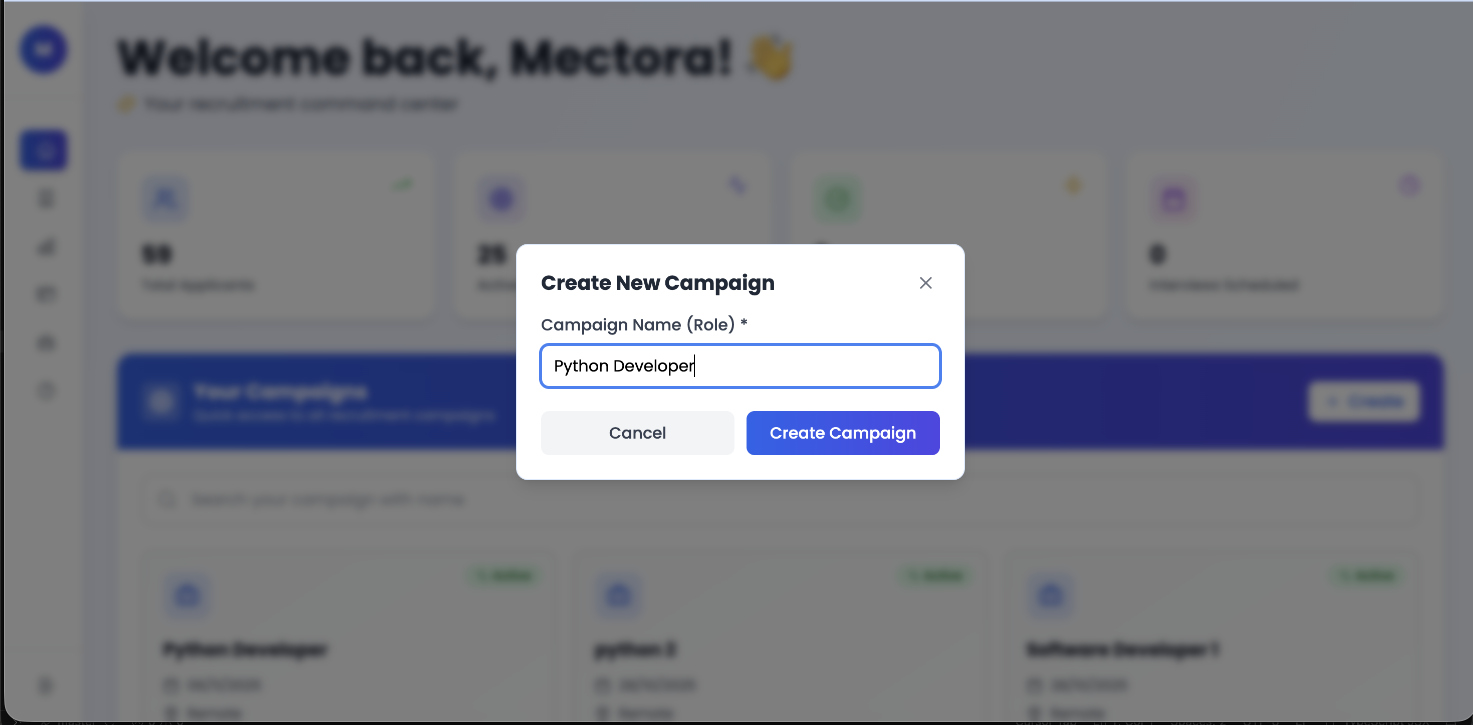 Campaign Creation Interface